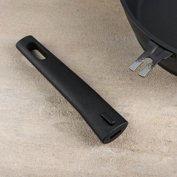 Сковорода «Надежда», d=24 см, h=7,4 см, съёмная ручка, антипригарное покрытие, цвет чёрный Сковорода «Надежда», d=24 см, h=7,4 см, съёмная ручка, антипригарное покрытие, цвет чёрный