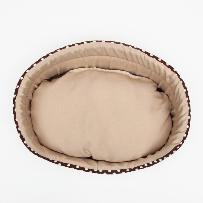 Лежанка  Лежанка "Горошек", 38 х 25 х 14 см, коричневая