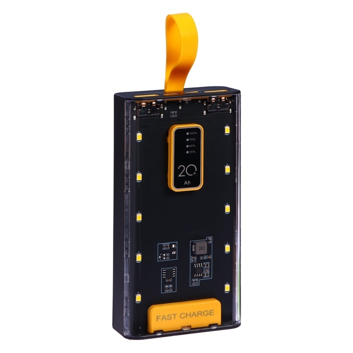 Внешний аккумулятор CRR-33, 20000 мАч, 2USB, Type-C, 2 А, дисплей, чёрный Внешний аккумулятор CRR-33, 20000 мАч, 2USB, Type-C, 2 А, дисплей, чёрный