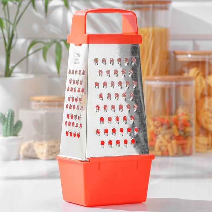 Тёрка «Комфорт», 4 грани и контейнер 450 мл, 11×8,5×27 см, цвет МИКС Тёрка «Комфорт», 4 грани и контейнер 450 мл, 11×8,5×27 см, цвет МИКС