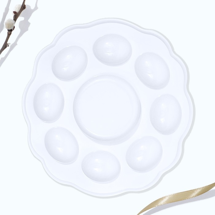 Пасхальная подставка на 8 яиц и кулич «Счастья в доме!», 24 х 25 см. Пасхальная подставка на 8 яиц и кулич «Счастья в доме!», 24 х 25 см.