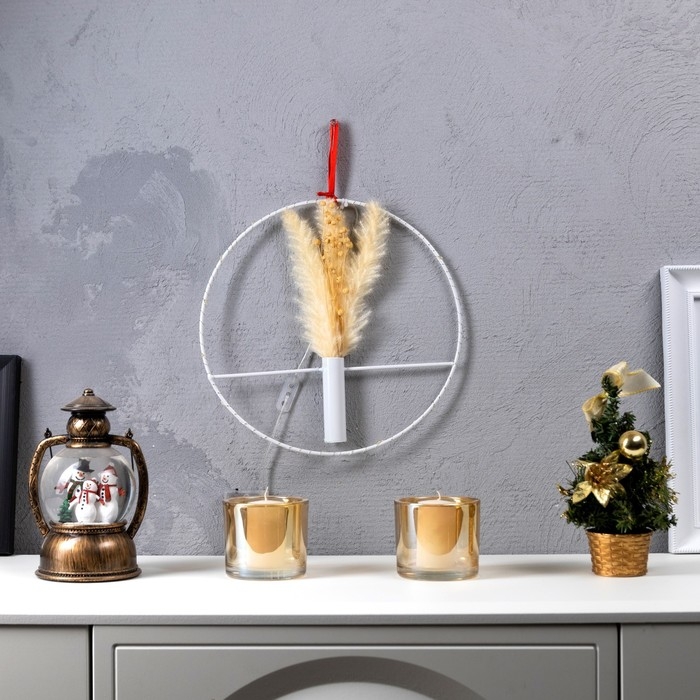 Светодиодная фигура «Осенний декор» 30 см, металл, батарейки ААх2 (не в комплекте), свечение тёплое белое Светодиодная фигура «Осенний декор» 30 см, металл, батарейки ААх2 (не в комплекте), свечение тёплое белое