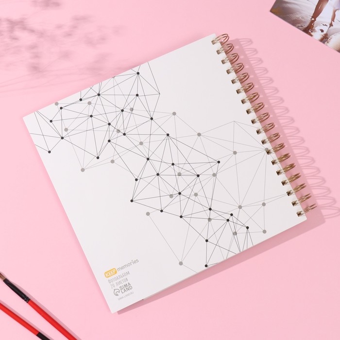 Фотоальбом на спирали 20 листов Фотоальбом на спирали 20 листов "Контур. Природа" объёмный элемент + 4 вкладки 24х24 см