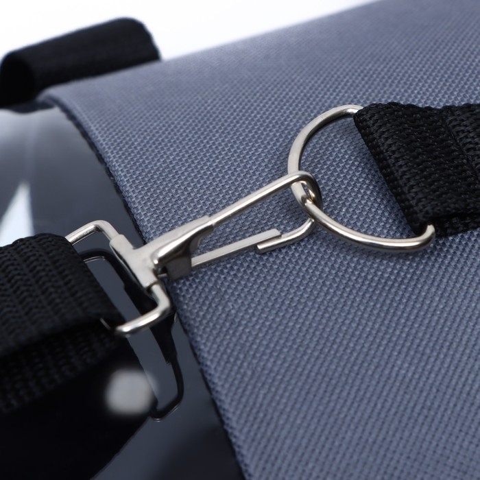 Сумка-переноска с окном  Сумка-переноска с окном "Панорамная", 46 х 28,5 х 30 см, серая