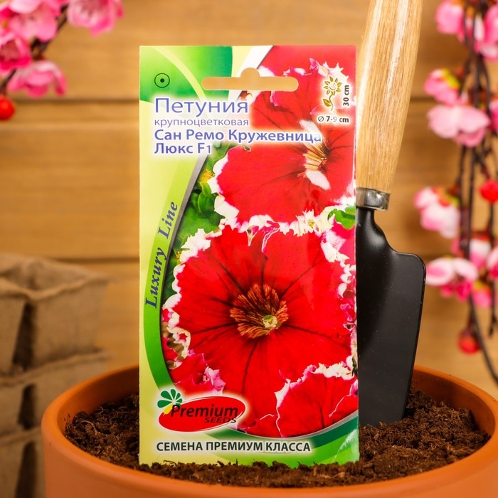 Семена цветов Петуния крупноцветковая Сан Ремо Кружевница F1, О, 10 шт Семена цветов Петуния крупноцветковая Сан Ремо Кружевница F1, О, 10 шт