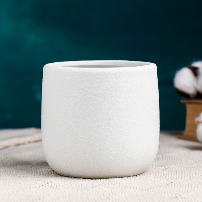 Горшок  Горшок "Мистер Твикс" 10х9,5см, белый, 0,6л, d-8,5