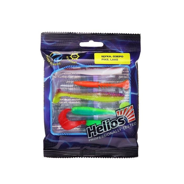 Набор силиконовых приманок на щуку Helios  Набор силиконовых приманок на щуку Helios "Озеро", 5 шт. (HS-PSET1)