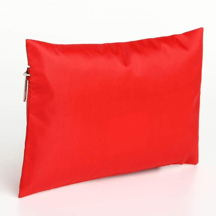 Косметичка на молнии, цвет красный Косметичка на молнии, цвет красный
