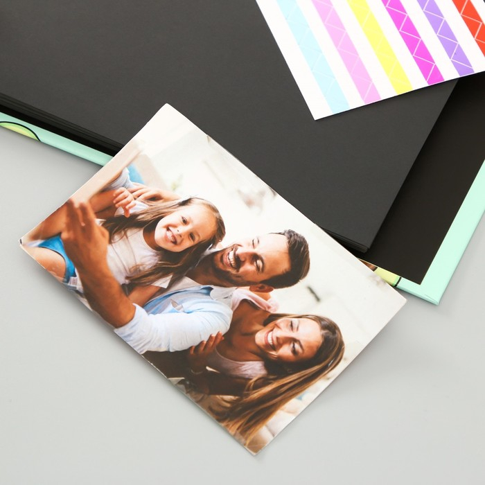 Фотоальбом 25 листов (уголки+кольца)  Фотоальбом 25 листов (уголки+кольца) "Авокадо" 27х19 см