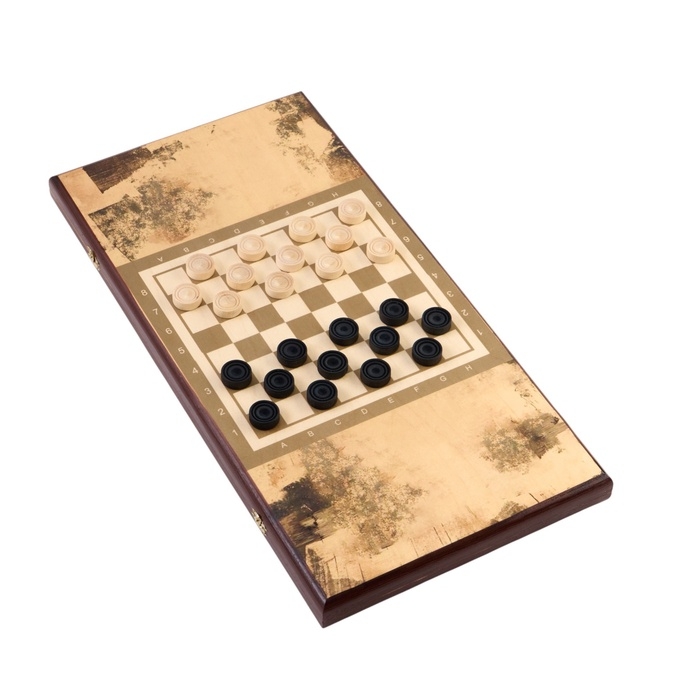 Нарды деревянные с шашками, настольная игра Нарды деревянные с шашками, настольная игра "Пёс", 40 х 40 см