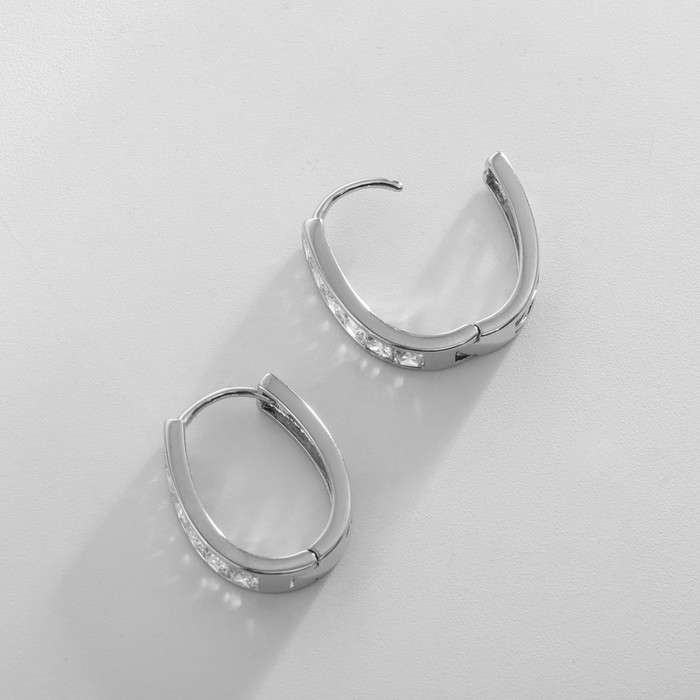 Серьги со стразами XUPING признание, цвет белый в серебре Серьги со стразами XUPING признание, цвет белый в серебре