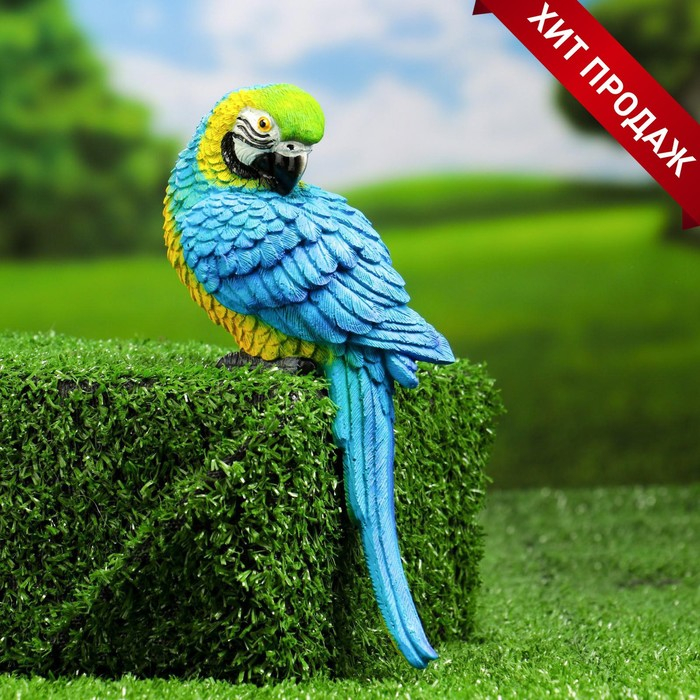 Подвесной декор  Подвесной декор "Синий Ара" 9х6х20см