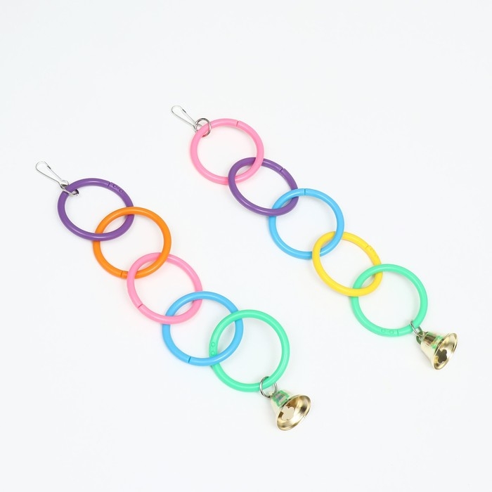 Игрушка для птиц  Игрушка для птиц "Разноцветные кольца" 5 шт