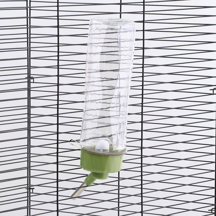 Поилка для животных, 750 мл, крепление-пружинка, зелёная Поилка для животных, 750 мл, крепление-пружинка, зелёная