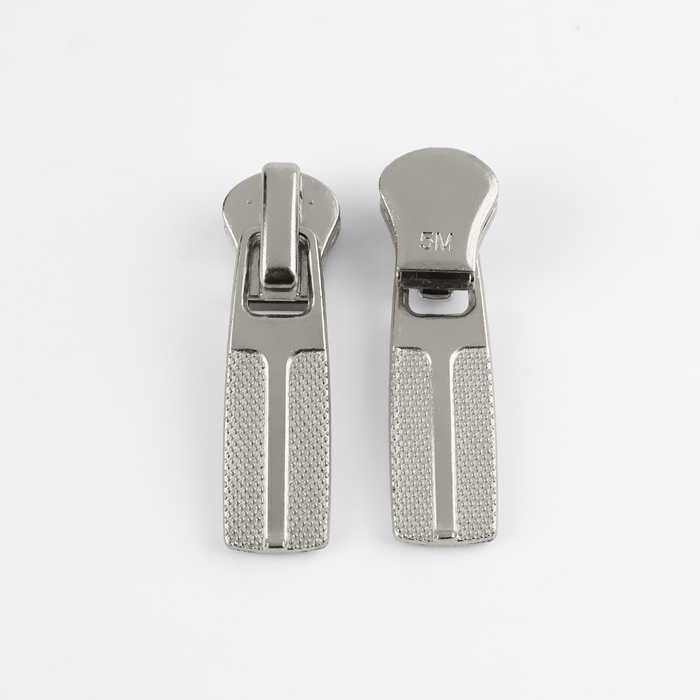 Бегунок автоматический для металлической молнии, №5, 10 шт, цвет никель Бегунок автоматический для металлической молнии, №5, 10 шт, цвет никель