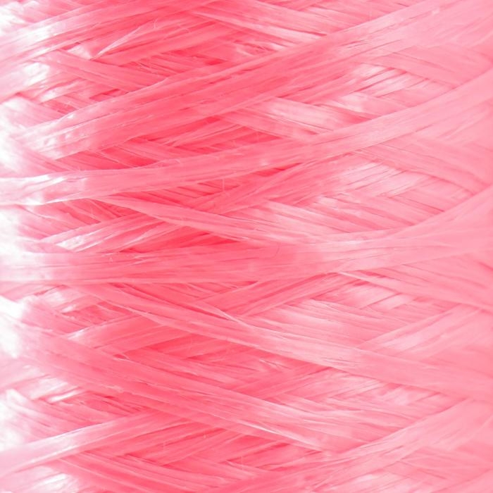 Пряжа Пряжа "Для вязания мочалок" 100% полипропилен 400м/100±10 гр в форме цилиндра (персик)