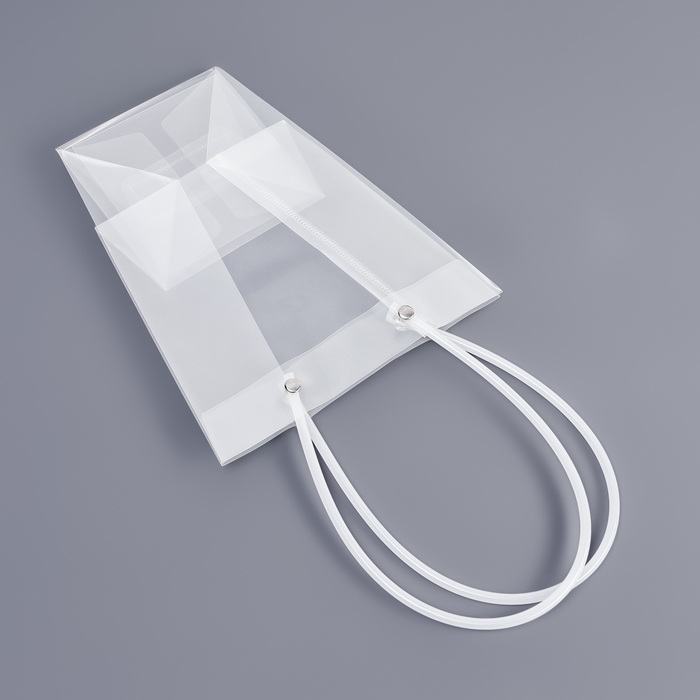 Сумка для цветов прозрачная влагостойкая, 17,5x10-10x10-20 см Сумка для цветов прозрачная влагостойкая, 17,5x10-10x10-20 см