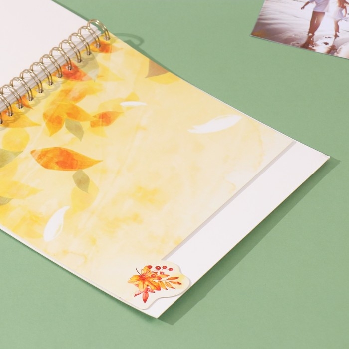 Фотоальбом на спирали 20 листов Фотоальбом на спирали 20 листов "Время года" объёмный элемент + 4 вкладки 24х24 см