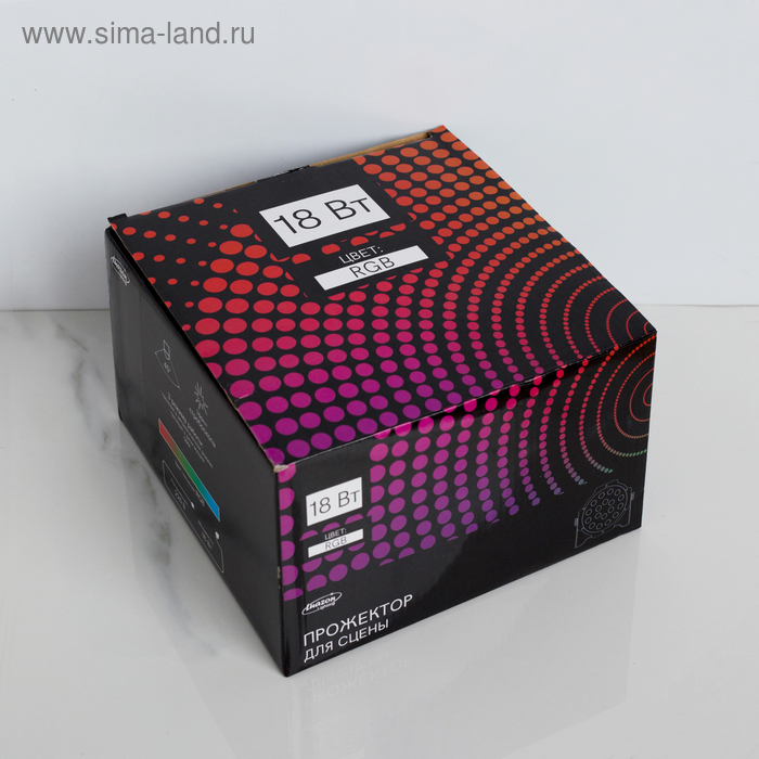 Прожектор для сцены 18 Вт, DMX-управление, свечение RGBW, 220 В