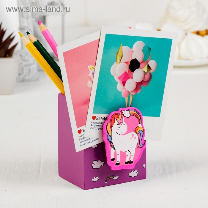 Карандашница «Единороги», 7 × 5 × 8 см, МИКС Карандашница «Единороги», 7 × 5 × 8 см, МИКС