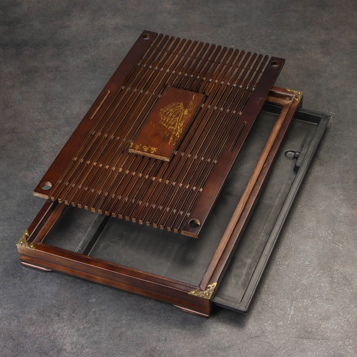 Поднос для чайной церемонии, чабань, 53 х 33 х 5 см, японский дуб Поднос для чайной церемонии, чабань, 53 х 33 х 5 см, японский дуб