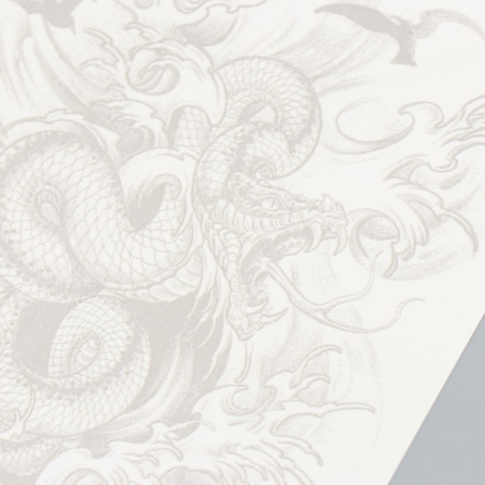 Татуировка на тело синяя Татуировка на тело синяя "Морской змей" 18х11 см