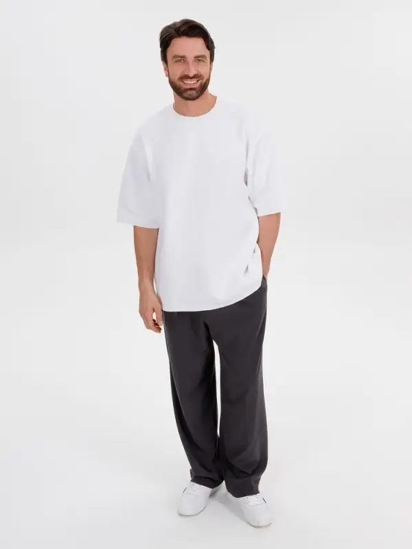 Джемпер с коротким рукавом Siluetti Volumica, молочно-белый, размер XS/S