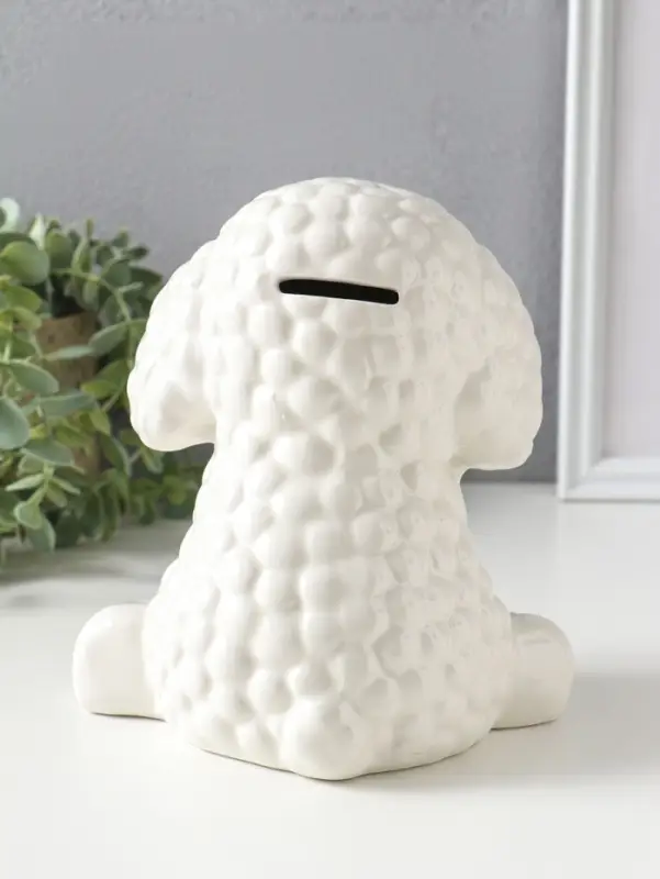 Копилка для денег керамика &laquo;Милый барашек с сердцем&raquo;, белая, 17&times;11&times;15.1 см