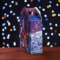 Подарочная коробка «Фантазия» в фиолетовом 16×7.5×26 см