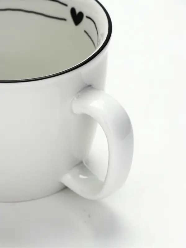 Кружка чайная керамическая &laquo;С любовью&raquo;, 400 мл, ручная работа