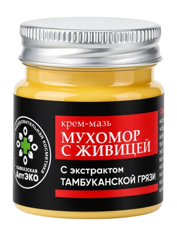 Крем-мазь мухомор с живицей &laquo;Кавказская АптЭко&raquo;, пластик, 40 мл