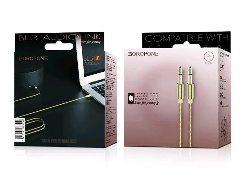 * Кабель AUX BL3 1M Borofone золото * Кабель AUX BL3 1M Borofone золото