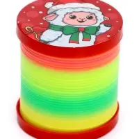 Funny toys Пружинка радуга "Веселая овечка", инфо, цвета МИКС, d.-5см