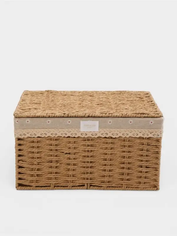 Корзина для хранения SL Home, плетёная, ручной работы, 35&times;25&times;19 см