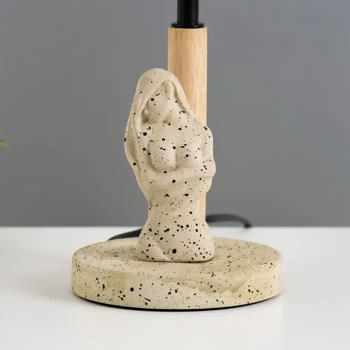 Лампа настольная RISALUX &laquo;Ева&raquo;, Е14, 40 Вт, бежевая, 15&times;15&times;31 см