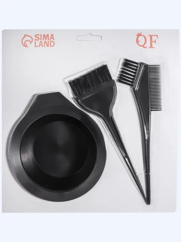 Набор для окрашивания, 3 предмета, чёрный