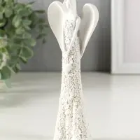 Сувенир полистоун "Безликий ангел в цветочном белом платье с сердцем" МИКС 20 см Сувенир полистоун "Безликий ангел в цветочном белом платье с сердцем" МИКС 20 см