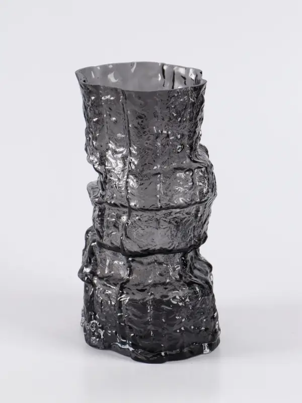 Ваза «Гоэтано», 24.5×13 см, стекло, чёрная