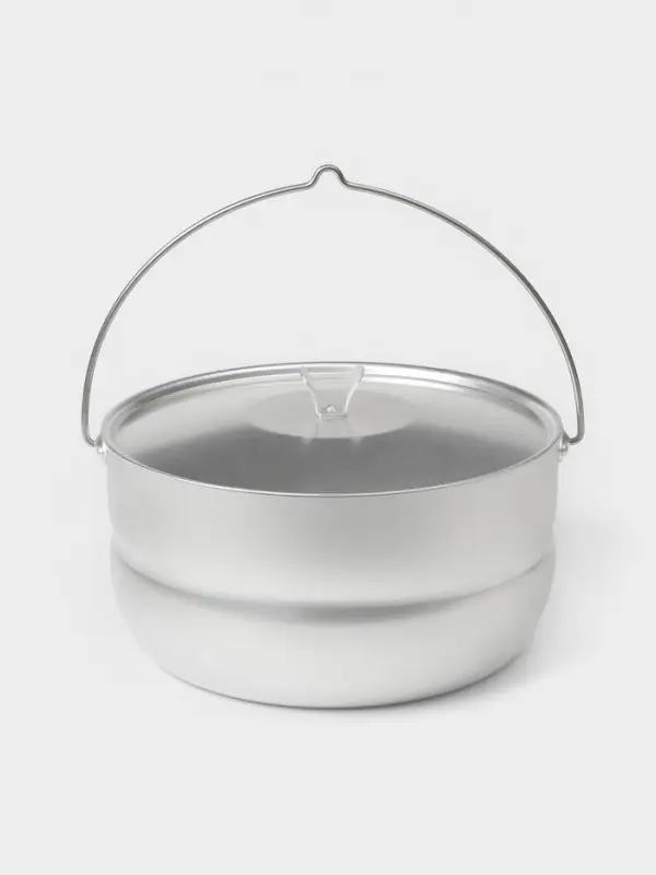 Котелок туристический, 6 л, с крышкой, штампованный алюминий