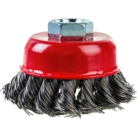 Корщетка для УШМ MIRAX d65мм, М14, чашка, крацовка, витая (35104-065)