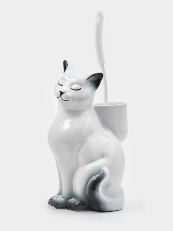 Подставка под ёрш &laquo;Кошка&raquo; с ёршиком, 20&times;18&times;37 см