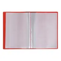 Папка с 20 вкладышами А5, 500 мкм, Calligrata, 9 мм, карман на корешке, красная