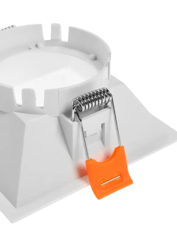 Светильник встраиваемый под лампу MR-16, квадратный, пластиковый, белый