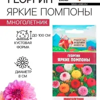 Семена цветов Георгин "Яркие помпоны", 0,3 г
