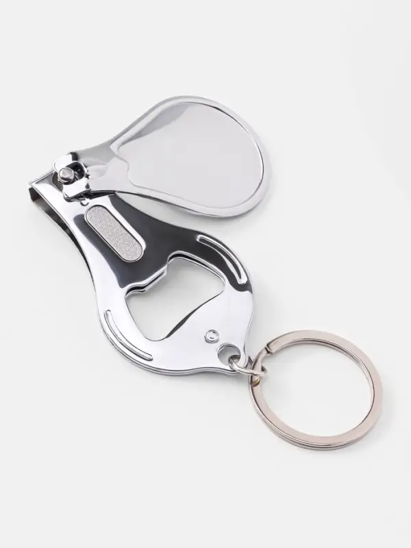 Кусачки книпсер маникюрные, на брелоке, с пилкой, с открывашкой, 6.5 см