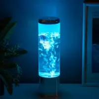 Светильник "Аквариум с рыбками" LED RGB 4,5Вт USB серебро 8,7х8,7х27 см Светильник "Аквариум с рыбками" LED RGB 4,5Вт USB серебро 8,7х8,7х27 см