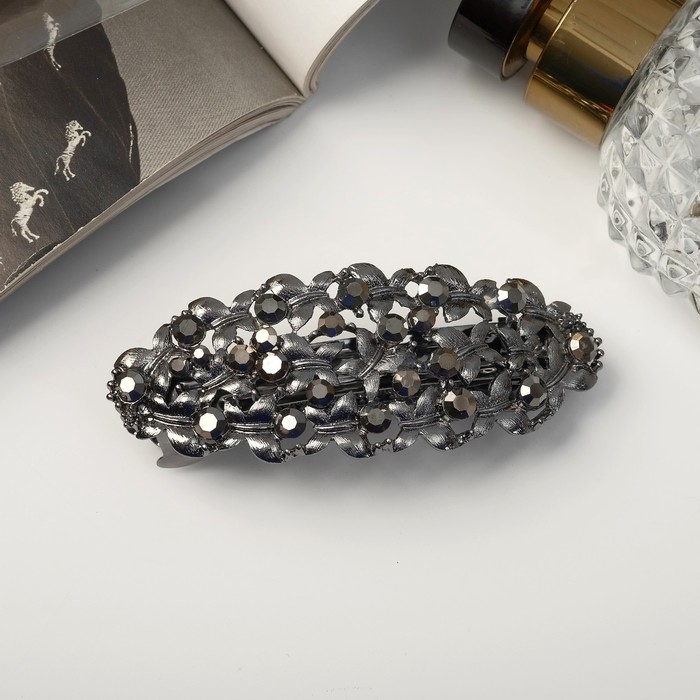 Заколка-автомат для волос Заколка-автомат для волос "Грейс" бабочки, 8 см, чёрный