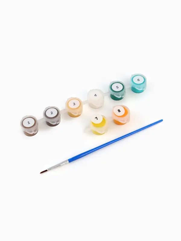 Картина по номерам с подрамником &laquo;Чебурашка на самокате&raquo;, 21&times;15 см