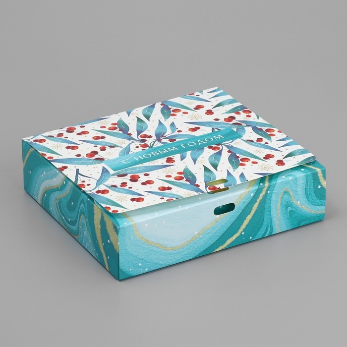 Коробка подарочная новогодняя складная &laquo;Волшебство&raquo;, 20 х 18 х 5 см, БЕЗ ЛЕНТЫ, Новый год