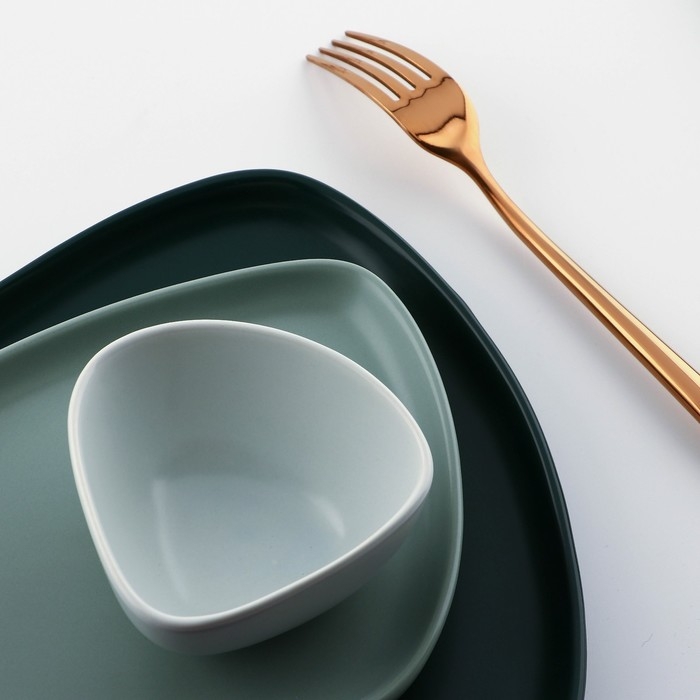 Блюдо для подачи нестандартной формы «Зелёная», 20 х 15 см Блюдо для подачи нестандартной формы «Зелёная», 20 х 15 см